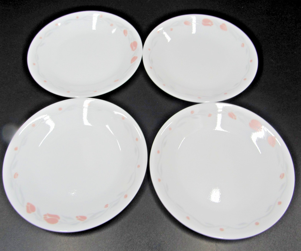 Corning Corelle St Claire,4 Bread and Butter Plates Rose
